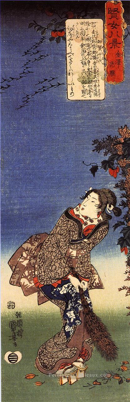 homing oies à Kanagawa Utagawa Kuniyoshi ukiyo e Peintures à l'huile